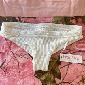 NWT Frankies bikinis Wilderness White Cheeky Bikini